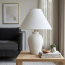 Hospitality furniture - White Linen Empire Table Lamp - www.oroatrade.com
