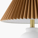 Modern European furniture - Brown Linen Pleated Table Lamp - www.oroatrade.com
