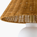 Hospitality furniture - Brown Rattan Ceramic Table Lamp - www.oroatrade.com