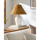 Hospitality furniture - Brown Rattan Ceramic Table Lamp - www.oroatrade.com