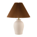 Modern European furniture - Brown Linen Pleated Table Lamp - www.oroatrade.com