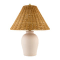 Hospitality furniture - Brown Rattan Ceramic Table Lamp - www.oroatrade.com