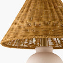 Hospitality furniture - Brown Rattan Ceramic Table Lamp - www.oroatrade.com