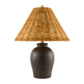 Hospitality furniture - Brown Rattan Ceramic Table Lamp - www.oroatrade.com