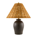 Hospitality furniture - Brown Rattan Ceramic Table Lamp - www.oroatrade.com