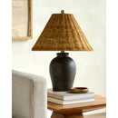 Hospitality furniture - Brown Rattan Ceramic Table Lamp - www.oroatrade.com