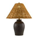 Hospitality furniture - Brown Rattan Ceramic Table Lamp - www.oroatrade.com