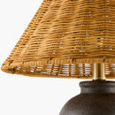 Hospitality furniture - Brown Rattan Ceramic Table Lamp - www.oroatrade.com