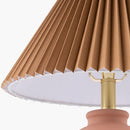 Modern European furniture - Brown Linen Pleated Table Lamp - www.oroatrade.com