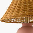 Hospitality furniture - Brown Rattan Ceramic Table Lamp - www.oroatrade.com