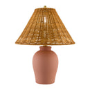 Hospitality furniture - Brown Rattan Ceramic Table Lamp - www.oroatrade.com