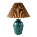 Modern European furniture - Brown Linen Pleated Table Lamp - www.oroatrade.com