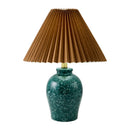 Modern European furniture - Brown Linen Pleated Table Lamp - www.oroatrade.com