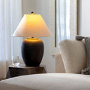 Hospitality furniture - Ceramic Beige Linen Table Lamp - www.oroatrade.com