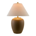 Hospitality furniture - Ceramic Beige Linen Table Lamp - www.oroatrade.com