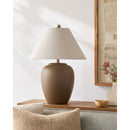 Hospitality furniture - Ceramic Beige Linen Table Lamp - www.oroatrade.com