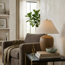 Hospitality furniture - Ceramic Beige Linen Table Lamp - www.oroatrade.com