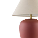 Hospitality furniture - Ceramic Beige Linen Table Lamp - www.oroatrade.com