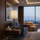 Hospitality furniture - Linen Drum Shade Table Lamp - www.oroatrade.com