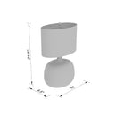Contract furniture - Gray Clear Glass Table Lamp - www.oroatrade.com