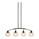 Hospitality furniture - 4-Light Clear Glass Linear Chandelier - www.oroatrade.com
