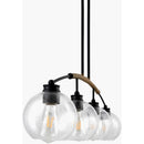 Hospitality furniture - 4-Light Clear Glass Linear Chandelier - www.oroatrade.com