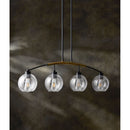 Hospitality furniture - 4-Light Clear Glass Linear Chandelier - www.oroatrade.com