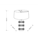Hospitality furniture - Modern Carved Accent Table Lamp - www.oroatrade.com