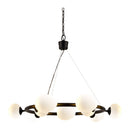 Contract furniture - 9-Light White Glass Chandelier - www.oroatrade.com