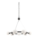 Contract furniture - 9-Light White Glass Chandelier - www.oroatrade.com