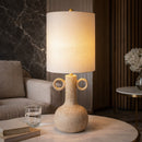 Contract furniture - Beige Ceramic Accent Table Lamp - www.oroatrade.com