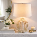 Contract furniture - Wooden Beads Accent Table Lamp - www.oroatrade.com
