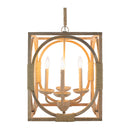 Contract furniture - Whitewashed Wooden 4-Light Chandelier - www.oroatrade.com