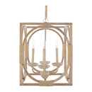 Contract furniture - Whitewashed Wooden 4-Light Chandelier - www.oroatrade.com