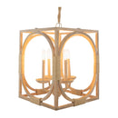 Contract furniture - Whitewashed Wooden 4-Light Chandelier - www.oroatrade.com