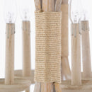 Contract furniture - Whitewashed Wooden 4-Light Chandelier - www.oroatrade.com
