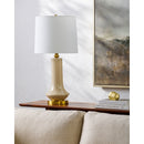 Modern European furniture - Distressed Cream Ceramic Table Lamp - www.oroatrade.com