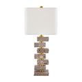 Contract furniture - Organic Marble Stacked Table Lamp - www.oroatrade.com