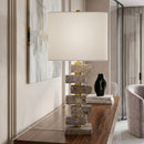 Contract furniture - Organic Marble Stacked Table Lamp - www.oroatrade.com