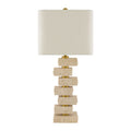 Contract furniture - Organic Marble Stacked Table Lamp - www.oroatrade.com