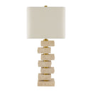 Contract furniture - Organic Marble Stacked Table Lamp - www.oroatrade.com