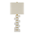 Contract furniture - Organic Marble Stacked Table Lamp - www.oroatrade.com