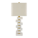 Contract furniture - Organic Marble Stacked Table Lamp - www.oroatrade.com