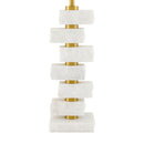 Contract furniture - Organic Marble Stacked Table Lamp - www.oroatrade.com