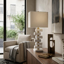 Contract furniture - Organic Marble Stacked Table Lamp - www.oroatrade.com