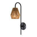 Hospitality furniture - Curved Metal Rattan Wall Lamp - www.oroatrade.com