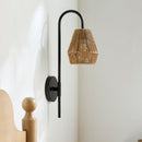 Hospitality furniture - Curved Metal Rattan Wall Lamp - www.oroatrade.com