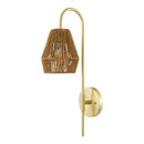Hospitality furniture - Curved Metal Rattan Wall Lamp - www.oroatrade.com