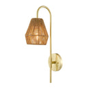 Hospitality furniture - Curved Metal Rattan Wall Lamp - www.oroatrade.com
