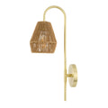 Hospitality furniture - Curved Metal Rattan Wall Lamp - www.oroatrade.com